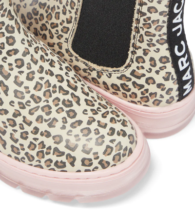 Marc Jacobs Brown Leopard Print Ankle Boots In Stone Chocolate Vbrown