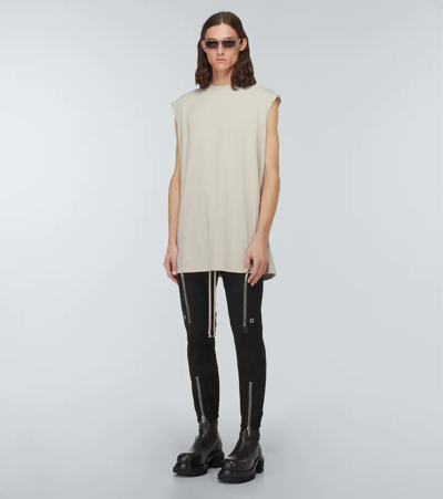 Rick Owens Chunky Sole Ankle Boots With Elastic Panels In Black