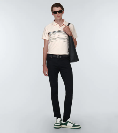 Saint Laurent Multicolor Snekers In Coffe White / Dark Green