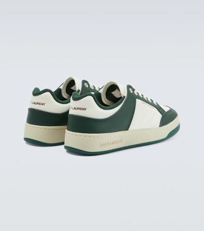 Saint Laurent Multicolor Snekers In Coffe White / Dark Green