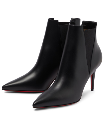 Shop Christian Louboutin Astri Leather Ankle Boots In Black