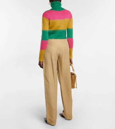 Shop Etro Striped Turtleneck Sweater In Multicolor