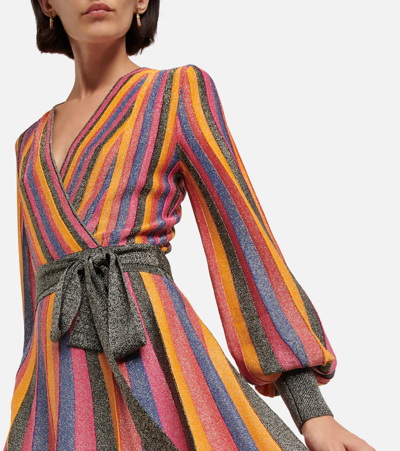 Shop Rebecca Vallance Marsha Striped Knit Minidress In Multi Stripe