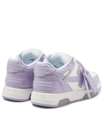 Shop Off-white Out Of Office Leather Sneakers In White Lilac