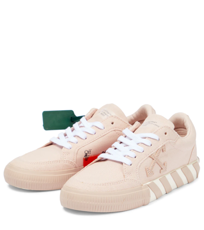 Shop Off-white Low Vulcanized Canvas Sneakers In Pink Pink