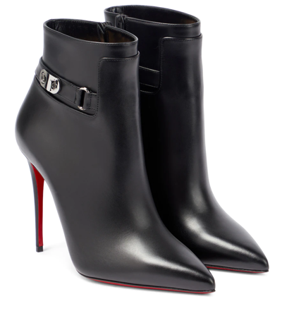 Shop Christian Louboutin So Kate 100 Leather Ankle Boots In Black