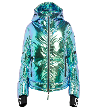 Shop Jet Set Julia Metallic Ski Jacket In Multifoil