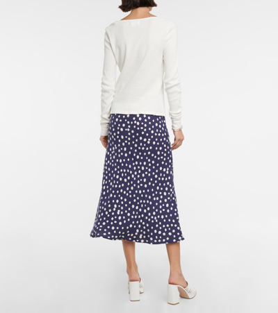 Velvet V-neck Top In Ecru