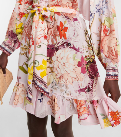 Shop Camilla Floral Silk Minidress In St Germains Girl