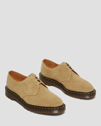 Shop Dr. Martens' 1461 Made In England Buck Suede Oxford Shoes In Creme