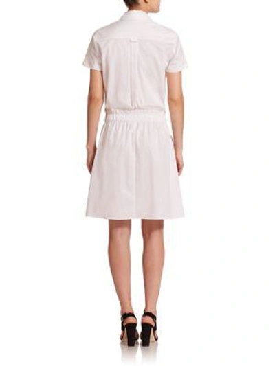 Shop Carven Short-sleeve Shirt Dress In White