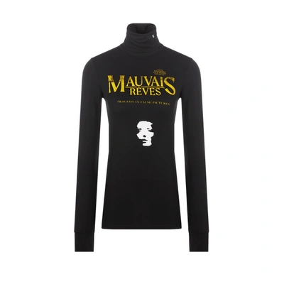 Raf Simons Raptor-print Long-sleeved Top In Black