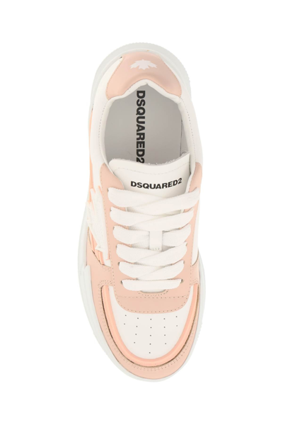 Shop Dsquared2 Leather Canadian Sneakers In Multicolor