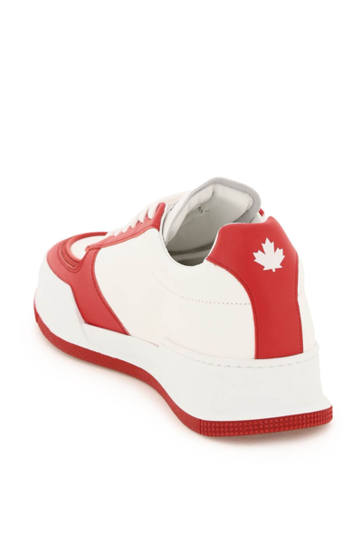 Shop Dsquared2 Leather Canadian Sneakers In Multicolor