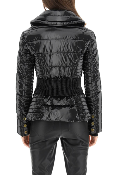 Shop Marciano By Guess 'annie' Laquered Nylon Puffer Jacket In Black