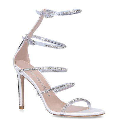 Shop Stuart Weitzman Nudistglam Sandals 100 In White