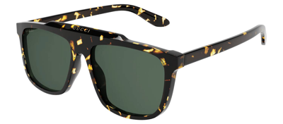 Shop Gucci Gg1039s 002 Flattop Sunglasses In Green