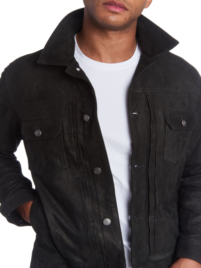 Shop Pino By Pinoporte Men's Lambskin Leather Jacket In Black