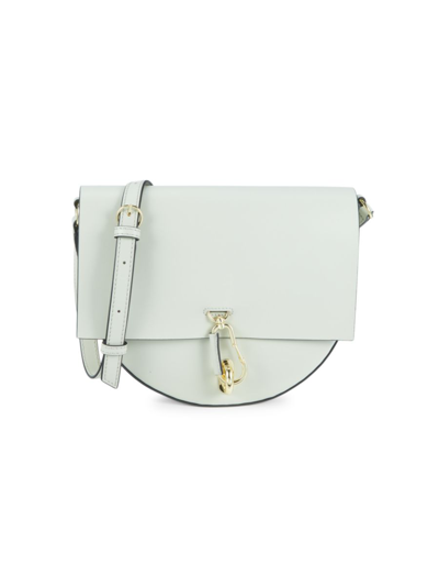 Women s Belay Leather Saddle Crossbody Bag In White