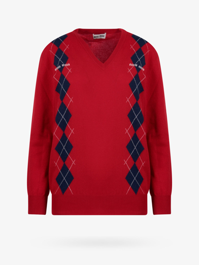 Shop Miu Miu Sweater In Red