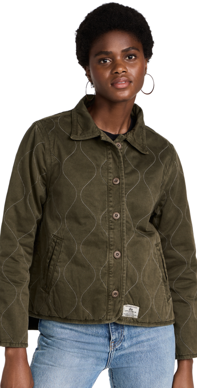 Shop Alpha Industries Crewman Liner Mod Jacket In Dark Green