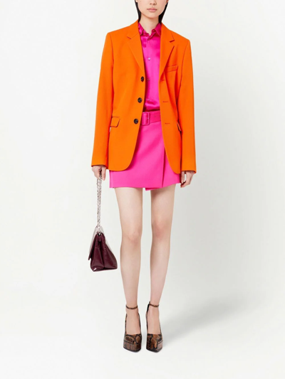 Ami Alexandre Mattiussi Belted Midi Skirt In Pink