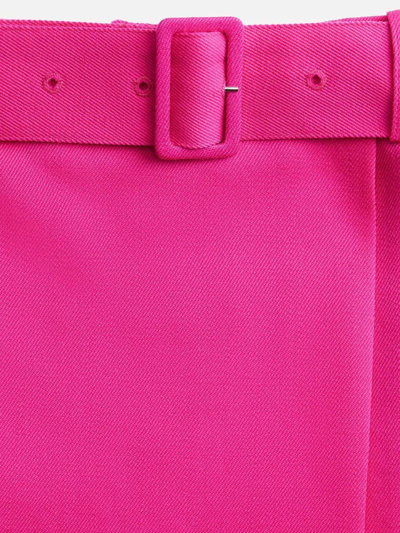 Ami Alexandre Mattiussi Belted Midi Skirt In Pink