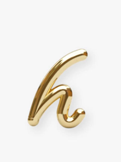 Shop The Alkemistry 18kt Yellow Gold H Initial Stud Earring
