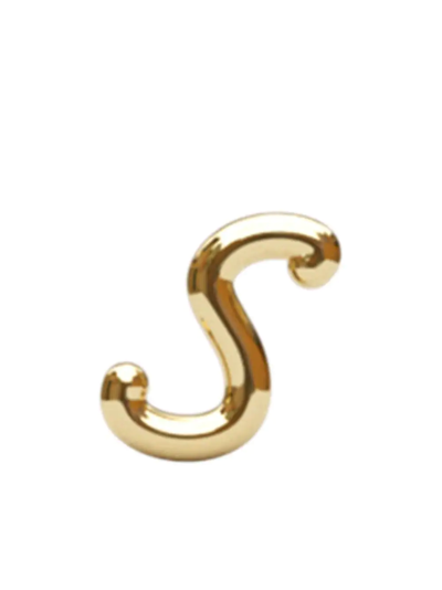 Shop The Alkemistry 18kt Yellow Gold S Initial Stud Earring