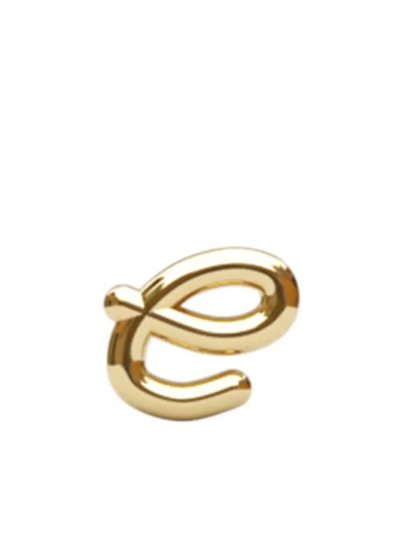 Shop The Alkemistry 18kt Yellow Gold Initial E Stud Earring