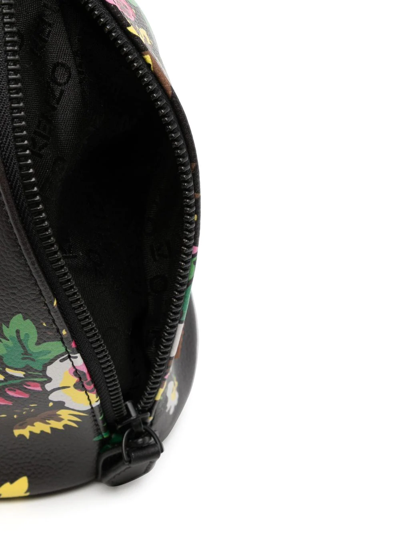 Kenzo Floral-print Cross Body Bag In Schwarz