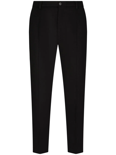 Shop Dolce & Gabbana Cashmere Tailored Trousers In Black
