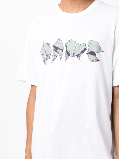 Shop Oamc Logo-print Short-sleeved T-shirt In Weiss