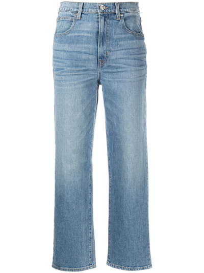 Shop Slvrlake Cropped Straight-leg Jeans In Blue