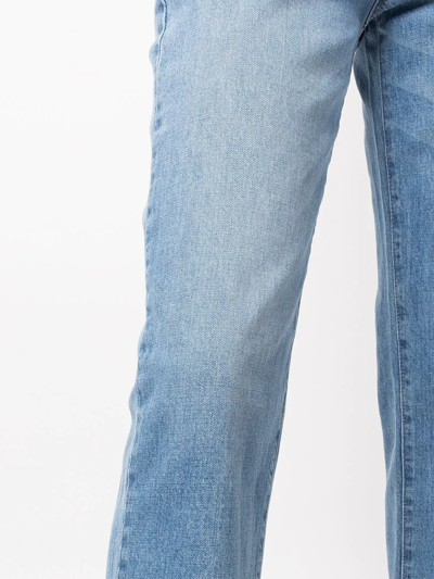 Shop Slvrlake Cropped Straight-leg Jeans In Blue