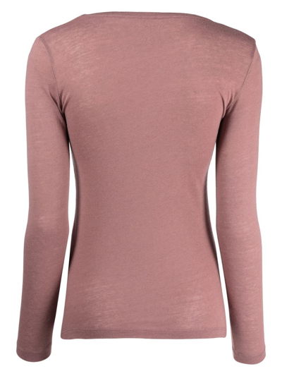Shop Majestic Cashmere Long-sleeve Top In Rosa