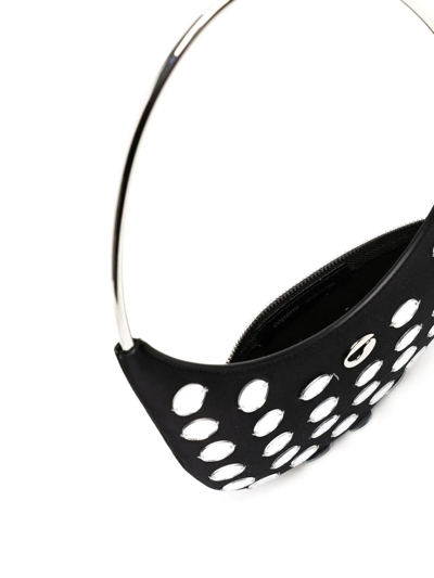 Shop Coperni Polka-dot Stud Shoulder-bag In Schwarz