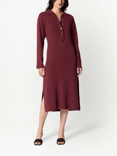 Shop Equipment Jeanna Wool-cashmere Midi Dress In Rot