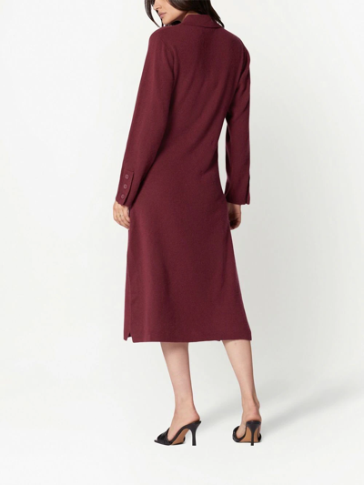 Shop Equipment Jeanna Wool-cashmere Midi Dress In Rot