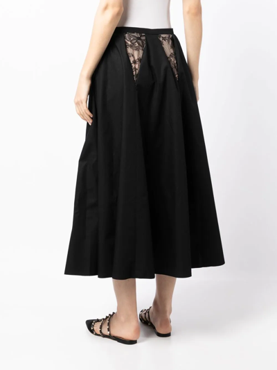 Shop Giambattista Valli Lace-detail High-waist Skirt In Schwarz