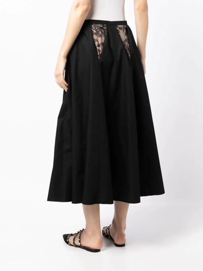 Giambattista Valli Lace-detail High-waist Skirt In Schwarz
