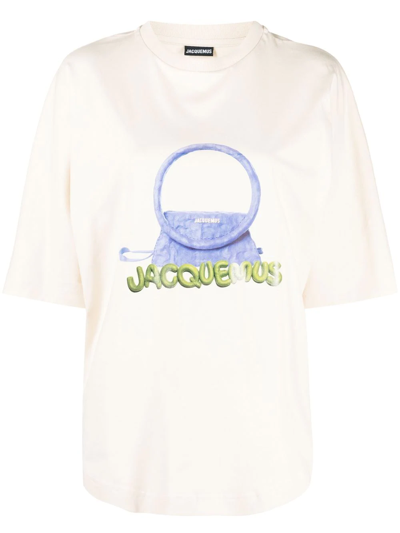 Jacquemus Off-white Le Papier 'le T-shirt Sac Rond' T-shirt In Weiss |  ModeSens