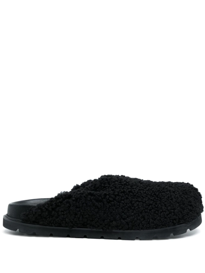 Shop Reike Nen Faux-fur Slip-on Loafers In Black