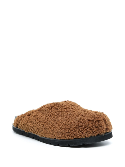 Shop Reike Nen Faux-fur Slip-on Loafers In Brown