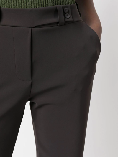 Shop Chiara Boni La Petite Robe Turned-up Tailored Trousers In Braun