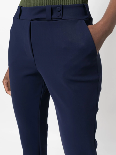 Shop Chiara Boni La Petite Robe Turned-up Tailored Trousers In Blau