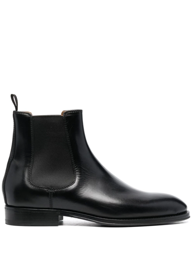 Shop Henderson Baracco Side-panel Leather Ankle Boots In Schwarz