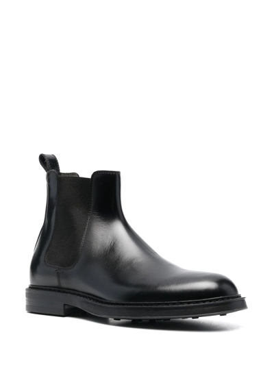 Shop Henderson Baracco Side-panel Leather Ankle Boots In Schwarz