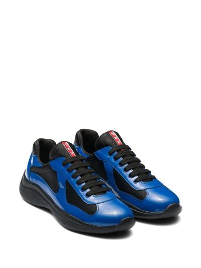 Shop Prada America's Cup Low-top Sneakers In Blau