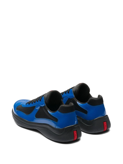 Shop Prada America's Cup Low-top Sneakers In Blau